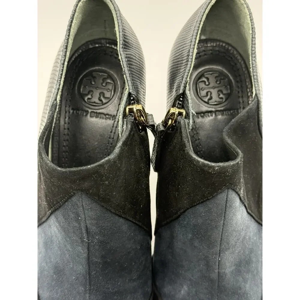 TORY BURCH Lorelei Suede & Leather Color Block Pointed Toe Pumps 5M